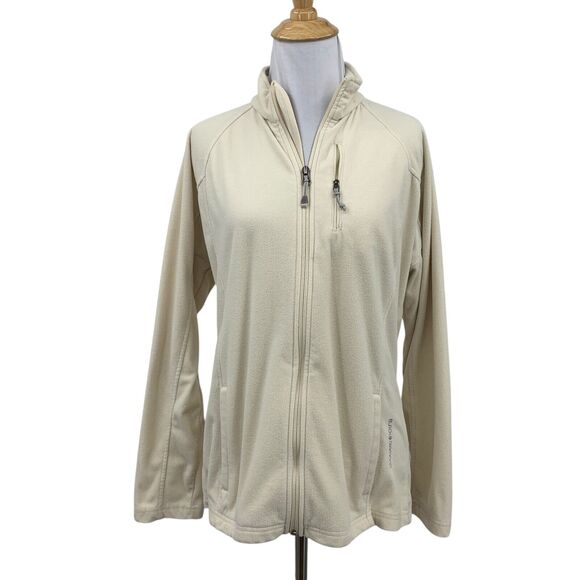 Black Diamond Jacket Womens M Medium Eggshell Fleece Full Zip Mock Long Sleeve - Picture 1 of 11